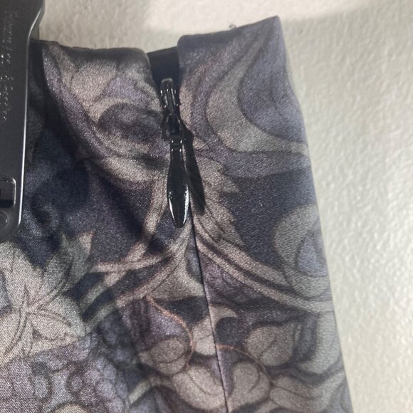 Womens The Limited Silk Floral Full Skirt Gray Black 0 NWT Lined Silk Polyester - Picture 6 of 11